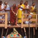 Kalashabhisheka of the shrine of Sri Kashi Vishalakshi Sameta Vishweshwarar