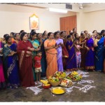Devotees awaiting the Jagadguru at the Selva Vinayakar Temple Devotees awaiting the Jagadguru at the Selva Vinayakar Temple