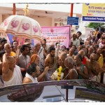 The Jagadguru arrives at the Adivyadhihara Sri Anjaneya Swamy Temple The Jagadguru arrives at the Adivyadhihara Sri Anjaneya Swamy Temple
