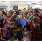 Devotees at the Adivyadhihara Sri Anjaneya Swamy Temple Devotees at the Adivyadhihara Sri Anjaneya Swamy Temple