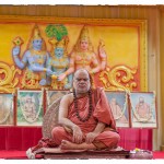 The Jagadguru gave Darshan to a large gathering in a hall adjacent to the Adivyadhihara Sri Anjaneya Swamy Temple The Jagadguru gave Darshan to a large gathering in a hall adjacent to the Adivyadhihara Sri Anjaneya Swamy Temple