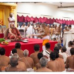 The Jagadguru gave Darshan to a large gathering in a hall adjacent to the Adivyadhihara Sri Anjaneya Swamy Temple The Jagadguru gave Darshan to a large gathering in a hall adjacent to the Adivyadhihara Sri Anjaneya Swamy Temple