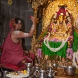 On Akshaya Triteeya day (April 29, 2017), Sri Sannidhanam performed a special Puja to Goddess Sharadamba in the Sringeri Shankara Math Race Course Road and offered a gold kavacha