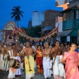 Sri Sannidhanam being led in a procession through the streets of Kalllidaikuruchi