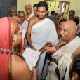 Sri Sannidhanam gracing the newly constructed premises  of Sringeri Bharathi Vidyalaya school in Rangasamudram