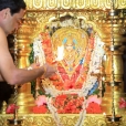 Jagadgurus having Darshan at the Sri Sharadamba Bhajana Mandiram in Kasaragod