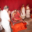 In the evening of April 3, 2017, the Ubhaya Jagadgurus were accorded a traditional welcome at the Sri Meenakshi Sundareshwarar temple