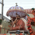 Sri Sannidhanam was led in a grand procession from the Satsangam to the Sringeri Shankara Math