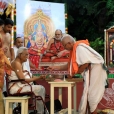 Dhuli Pada Puja was performed by Guru Bhakta Mani Sri PR Ramasubrahmaneya Rajha and family