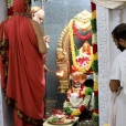 Sri Mahasannidhanam performing the Prathishta Kumbhabhisheka of Sri Adi Shankaracharya