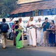 The Jagadgurus arrived at the famous temple town of Srirangam to a rapturous welcome by devotees