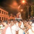 Jagadgurus led in procession to the Krishna Vilas Palace complex